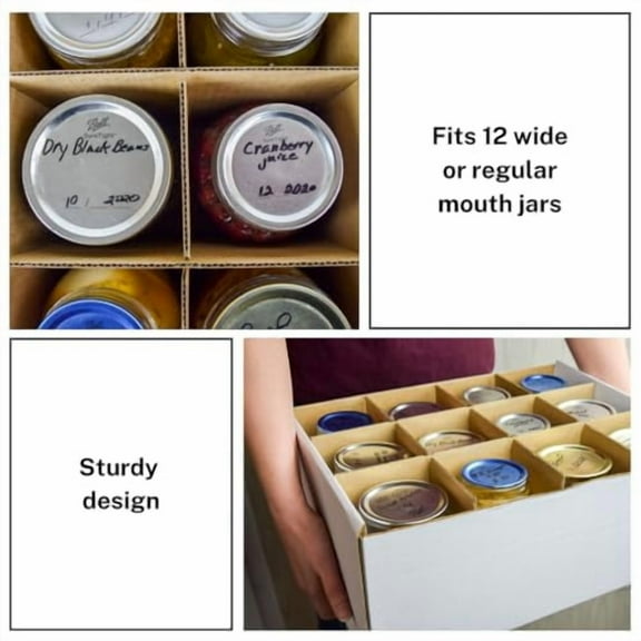 Mason Jar Storage Box/Quart Jar Container (6)