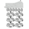 Mason Jar Tabletop Torches Kits,6 Pack Regular Mouth Lids,Wicks and