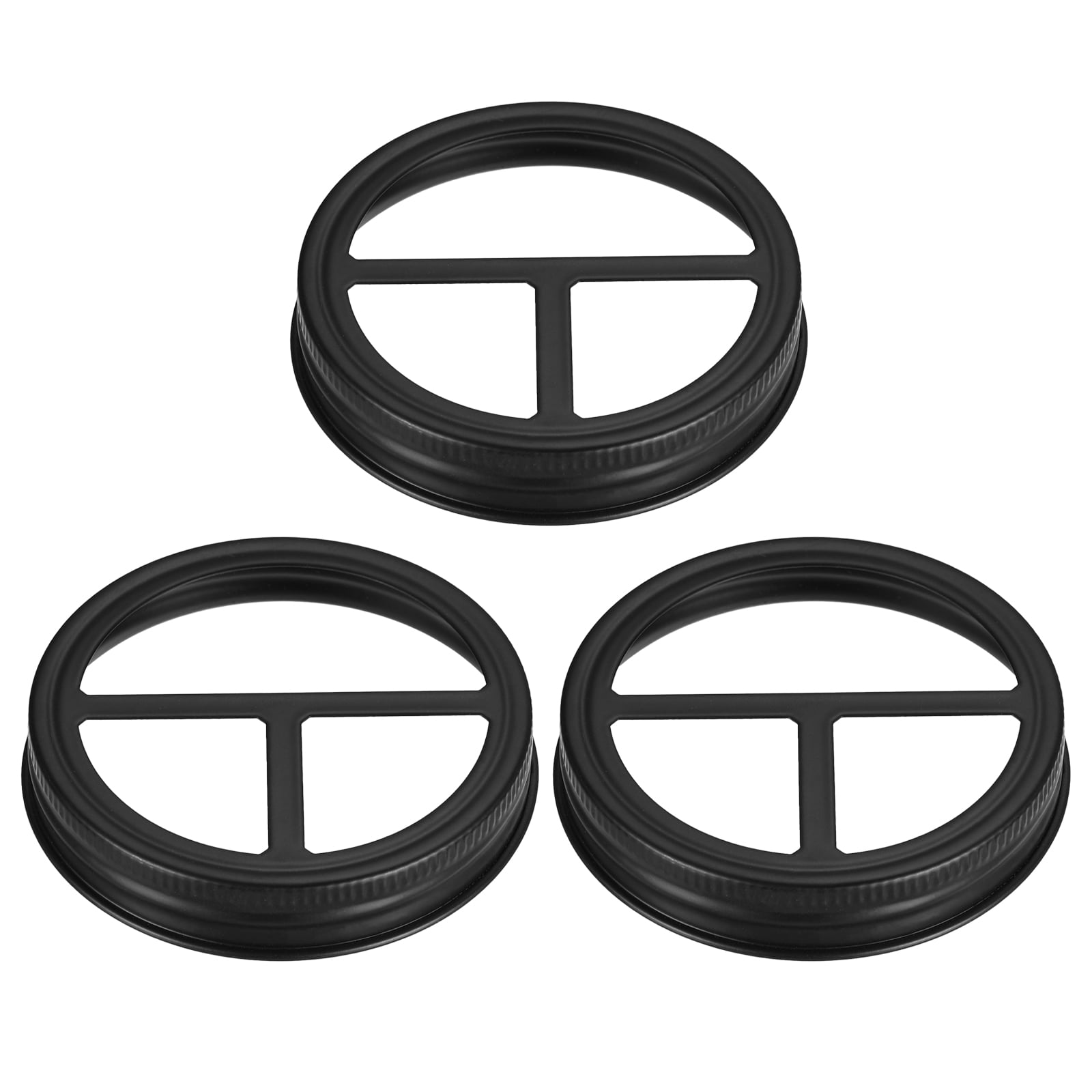 Mason Jar Toothbrush Holder Lid, 3pack 304 Stainless Steel Wide Mouth