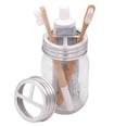 thumbnail image 1 of Mason Jar Lid Toothbrush Holder – Farmhouse-Style Bathroom Counter Organizer, 1 of 4