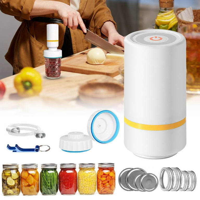 Electric Mason Jar Vacuum Sealer Food Vacuum Saver Can Sealer Jar Seal Pump  Kit Accessories For Wide And Regular Mouth Mason Jars