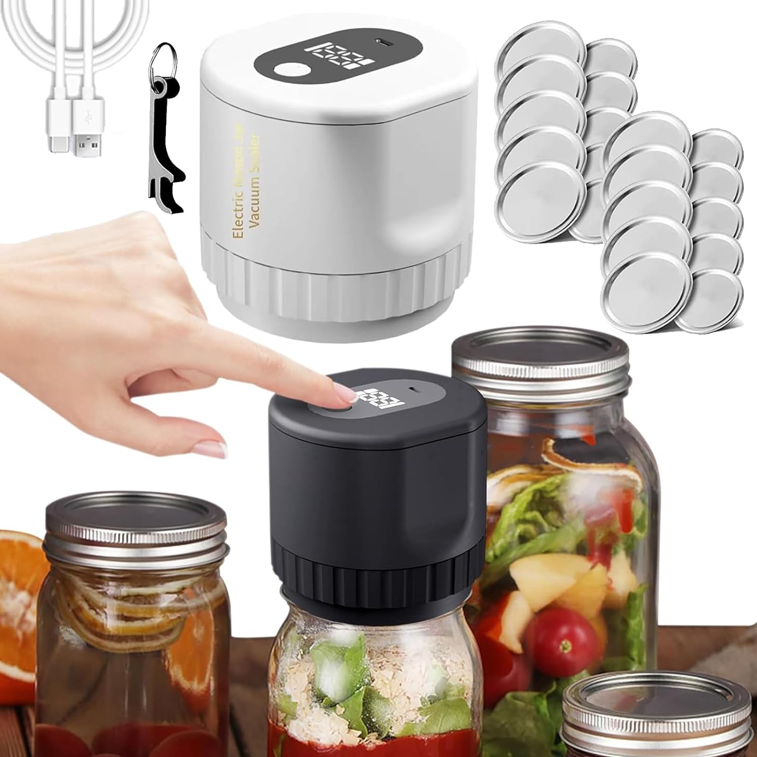 Mason Jar Vacuum Sealer, Mason Jar Vacuum Sealer for Wide Mouth and