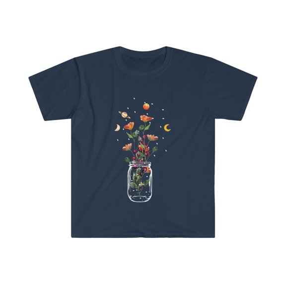 Mason Jar Wildflower Cottage core Aesthetic T-Shirt