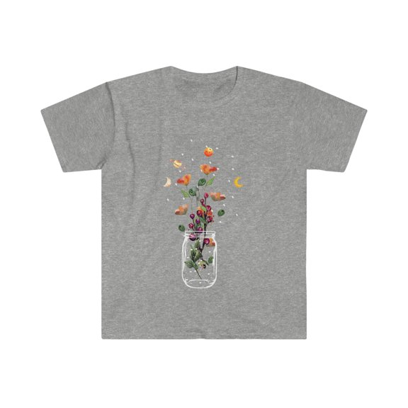 Mason Jar Wildflower Cottage core Aesthetic T-Shirt