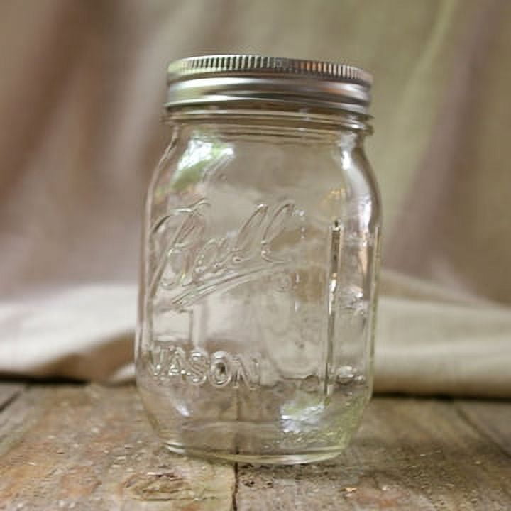 Mason Jar With Lid Small Mouth Pint Canning 16 Oz