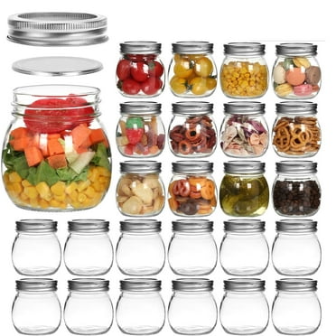 Mason Jar with Regular Lid , 300 ml Glass Canning Jars for Canning, Meal Prep, Candies, DIY Projects, Wedding Party Favors (20 PCS,300ML)