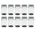 thumbnail image 1 of Mason Jars with Lids 16 oz. Set of 10, Bulk Pack - Glass Jars for Overnight Oats, Candies, Fruits, Pickles, Spices, Beverages - Black, 1 of 5
