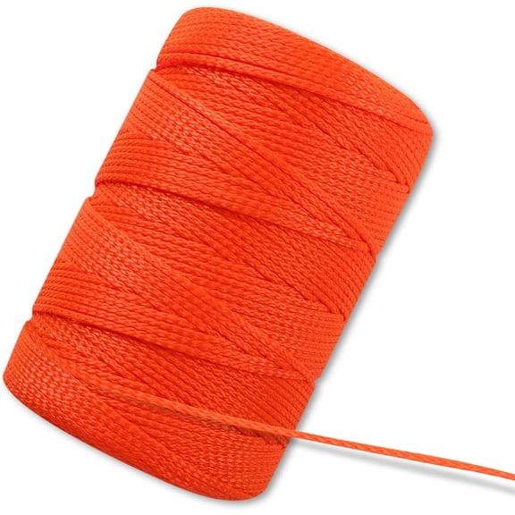 Mason Line #18, 500 Ft Orange String, Construction Twine for Gardening & Masonry