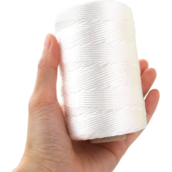 Mason Line Nylon String Line - Braided Twine for Gardening or Masonry Tools - Construction String Line for Garden Tomato Outdoor Kite (PP Twisted White)