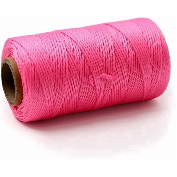 Mason Line String 260FT, 390FT, 780FT, 1500FT, 2300FT, Durable Construction Twine for Laying Bricks, Blocks, Fences in Gardening, DIY & Landscaping Projects (Pink, 393 Ft)