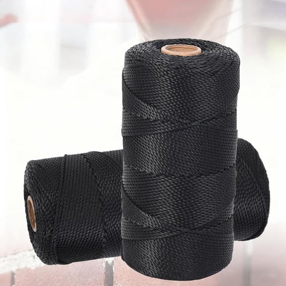 Mason Line String, UV-Resistant Black Nylon String, Durable Construction and Heavy-Duty Layout Line for Gardening, Tomato Twine, Strong Polyester Thread