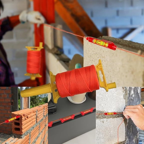 Mason Line With Handle, #18 540 Ft Braided Nylon String With 5 Built - In Layer Spools, For Construction, Gardening, Home Improvement Projects