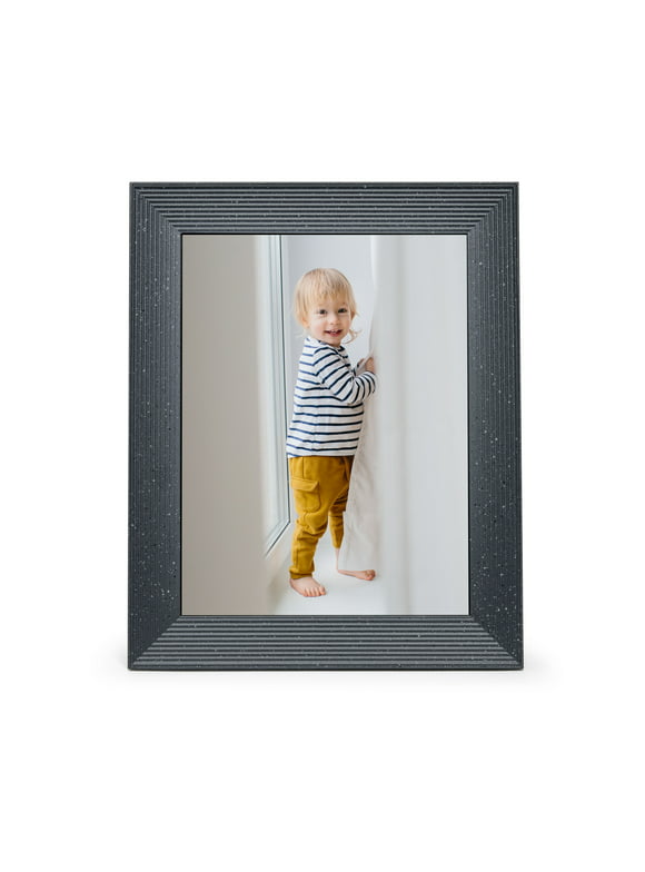 Mason Luxe by Aura Frames 9.7 inch HD Wi-Fi Digital Photo Frame with Free Unlimited Storage - Pebble