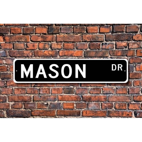Mason Mason Gift Mason sign building construction bricklayer building contractor Metal Aluminum Sign - Size: 16 x 4 Inches