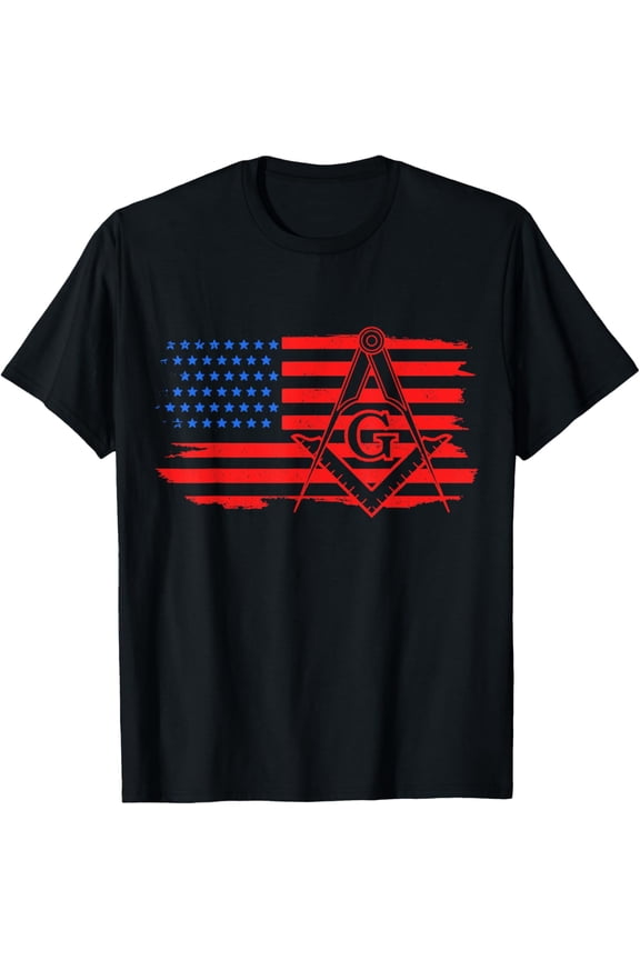 Mason US Flag Square Compass Masonic Patriotic Freemason T-Shirt mens t shirt，black，women，funny，misfits，men，journey