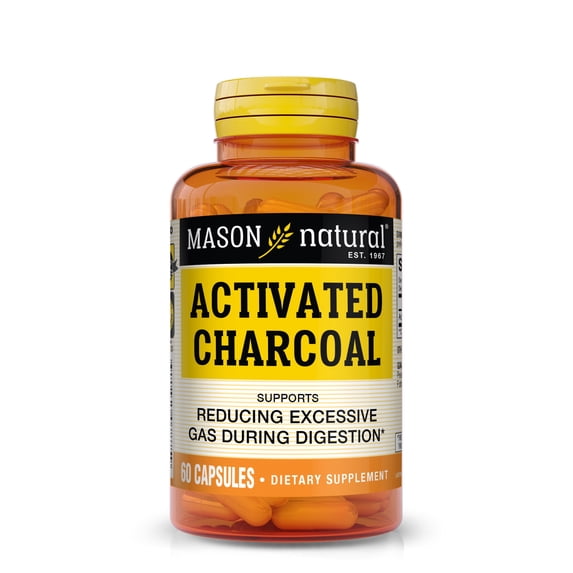 Mason Natural Activated Charcoal 520 mg 60 Caps