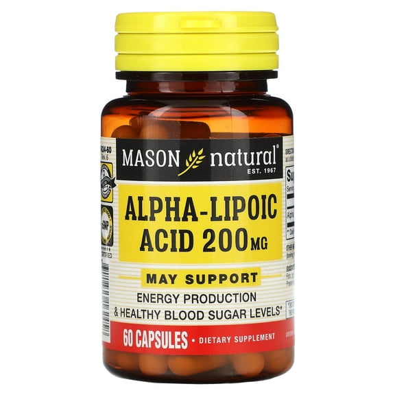 Mason Natural Alpha Lipoic Acid Supports Energy Production, 60 Capsules
