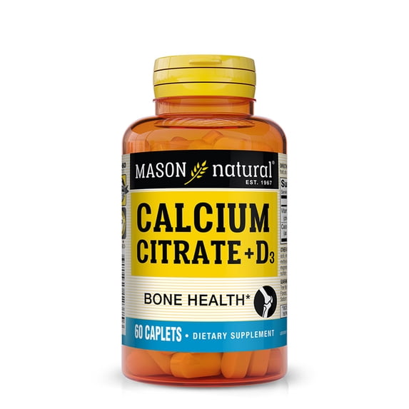 Mason Natural Calcium Citrate Plus Vitamin D3, Supports Bone & Muscle ...