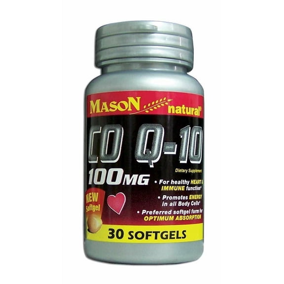 Mason Natural Co Q-10, 100 Mg Softgels, 30-Count Bottle