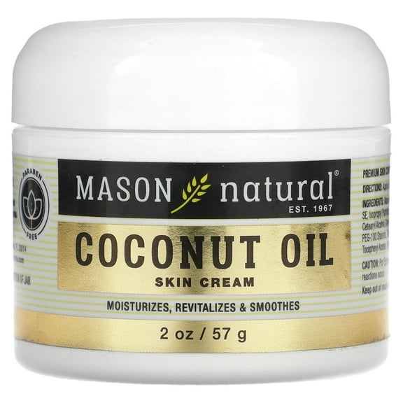 Mason Natural Coconut Oil Non-Greasy Cream, 2 oz