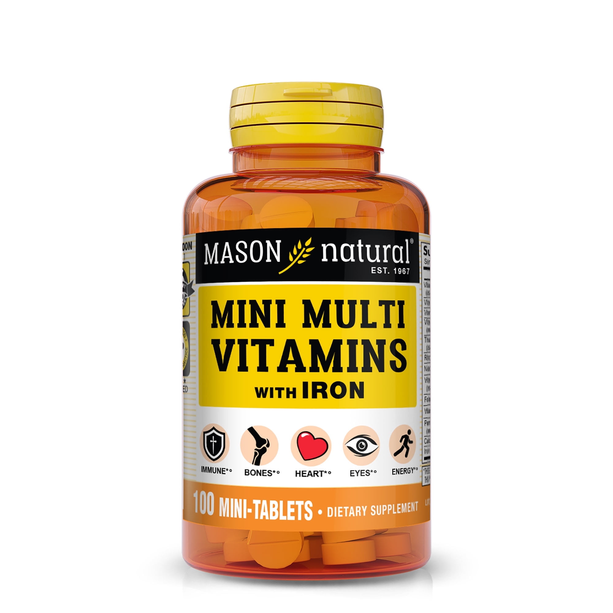 Mason Natural Daily Mini Multivitamin for Overall Health, 100 Tablets