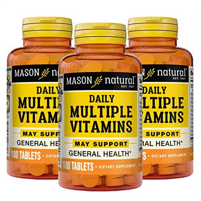 Mason Natural Daily Multiple Vitamins Vitamins A, C, D3, E, B1, B2