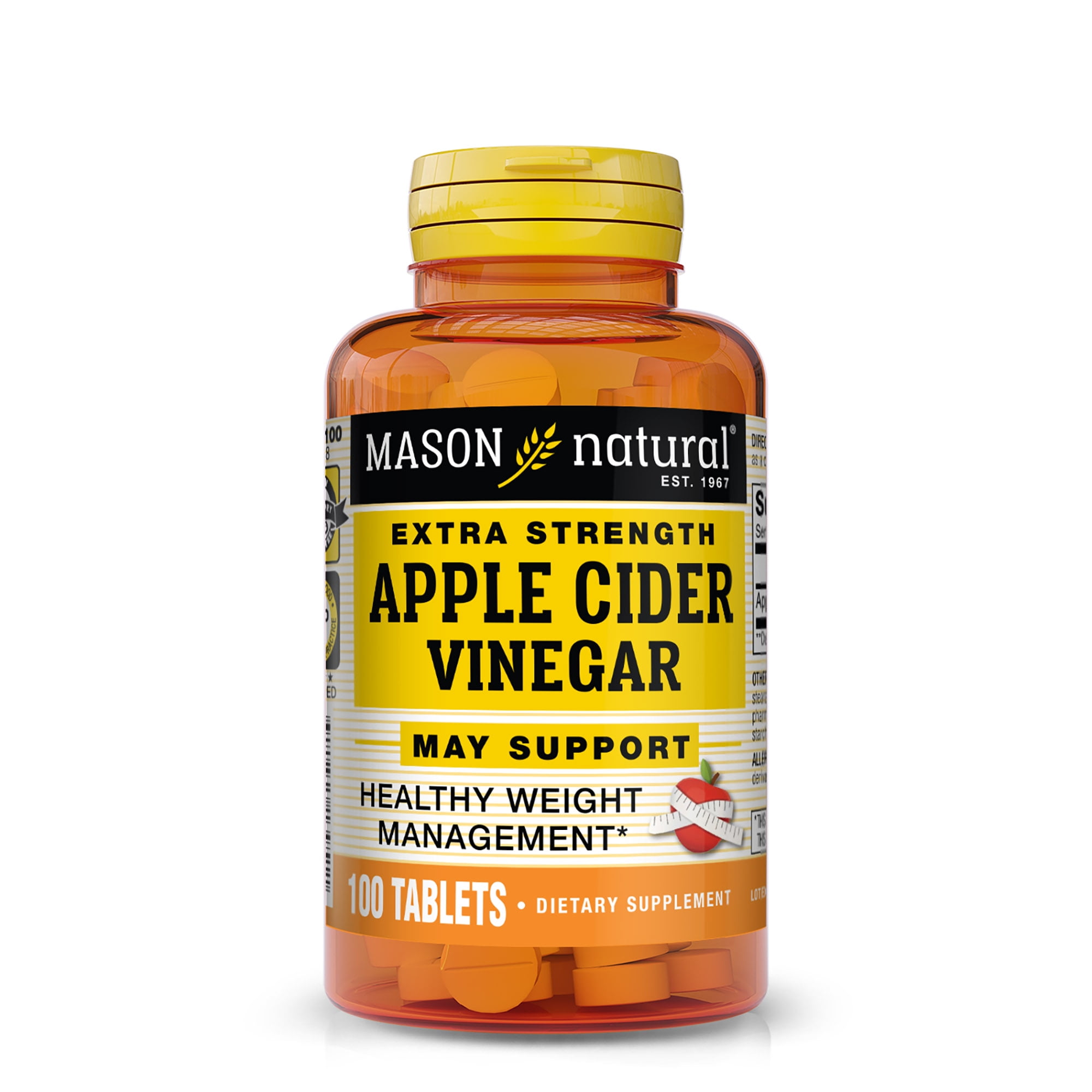 Mason Natural Extra Strength Apple Cider Vinegar, 100 Tablets