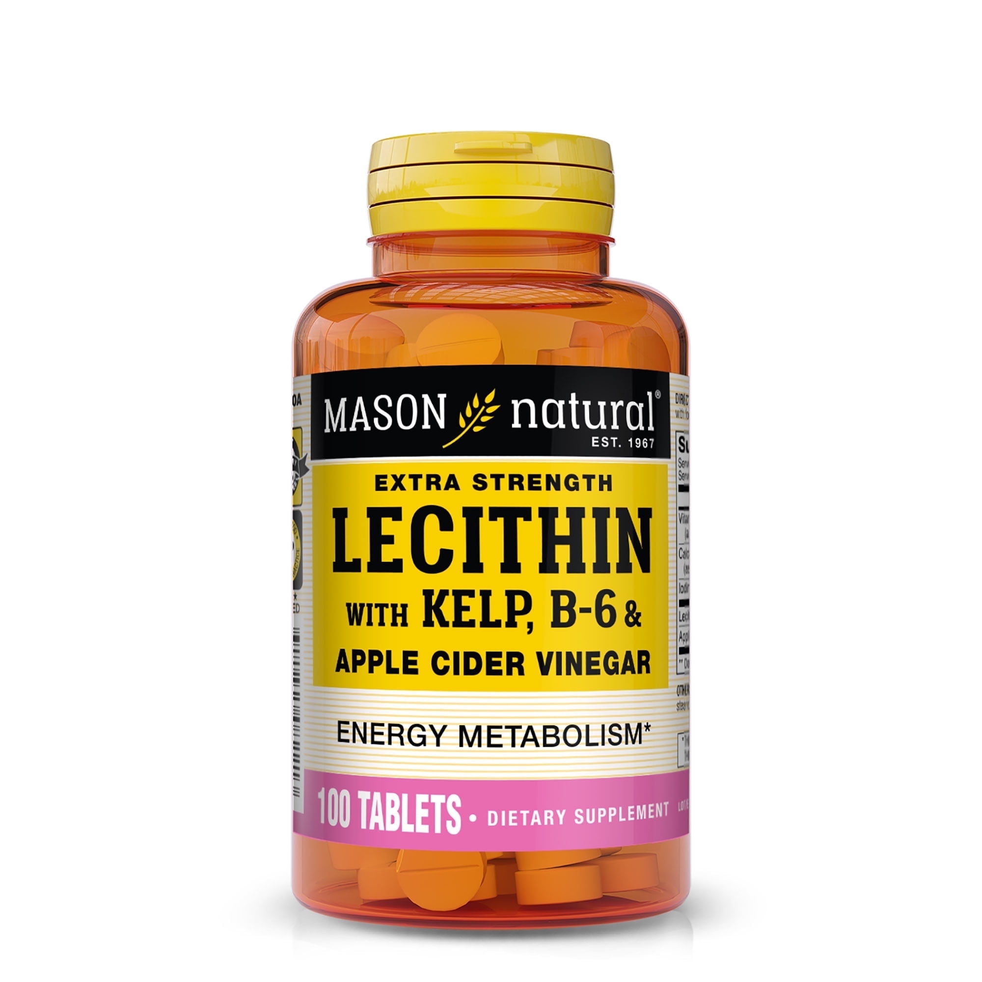 Mason Natural Extra Strength Lecithin with Kelp, B-6 & Apple Cider Vinegar