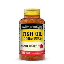 Mason Natural Fish Oil 120 Softgels for Healthy Heart and Cardiovascular Support