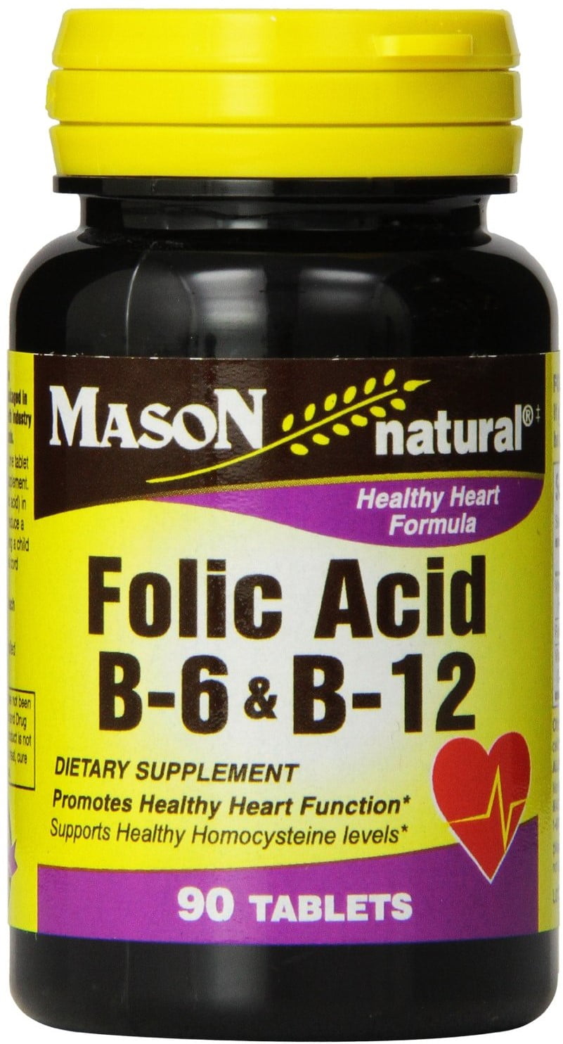 Mason Natural Folic Acid, B-6 & B-12 Tablets 90 ea