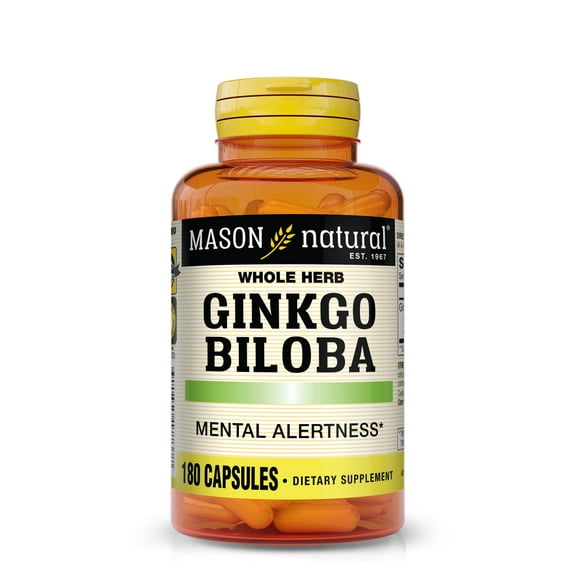 Mason Natural Ginkgo Biloba Herbal Supplement, 180 Capsules