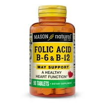 Mason Natural Heart Formula Folic Acid with Vitamin B6 and B12, 90 Tablets