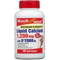 Mason Natural Liquid Calcium 1200 mg with D3 2000 IU Softgels 60 ea ...