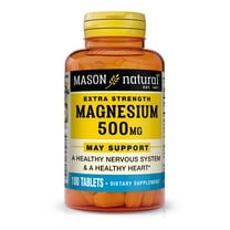 Mason Natural Magnesium 500 mg Extra Strength - Health Supplements for Heart, Nervous System and Relaxation, 100 Tablets