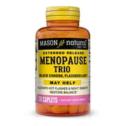Mason Natural Menopause Relief Trio with Black Cohosh, Flaxseed, and Soy - 30 Caplets
