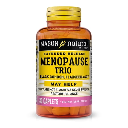 Mason Natural Menopause Relief Trio with Black Cohosh, Flaxseed, and Soy - 30 Caplets