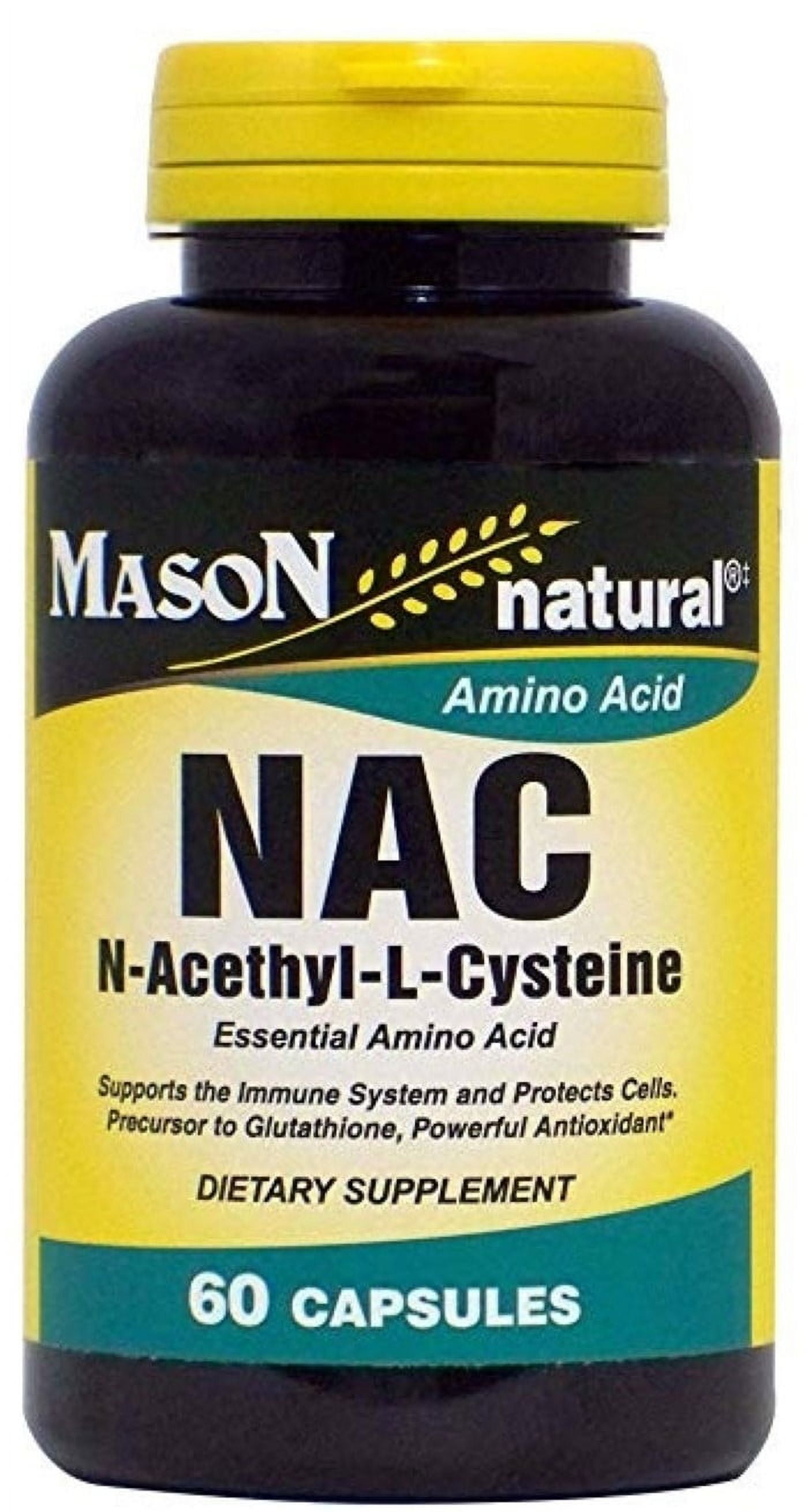 Mason Natural NAC N-Acethyl-L-Cysteine Essential Amino Acids, 60 Each - (Pack of 3)
