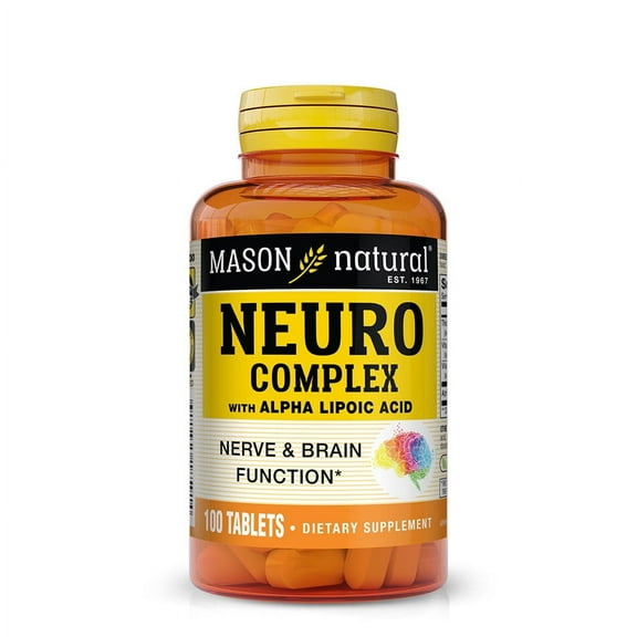 Mason Natural Neuro Complex with Alpha Lipoic Acid - Support Nerve and Brain Function, 100 Tablets