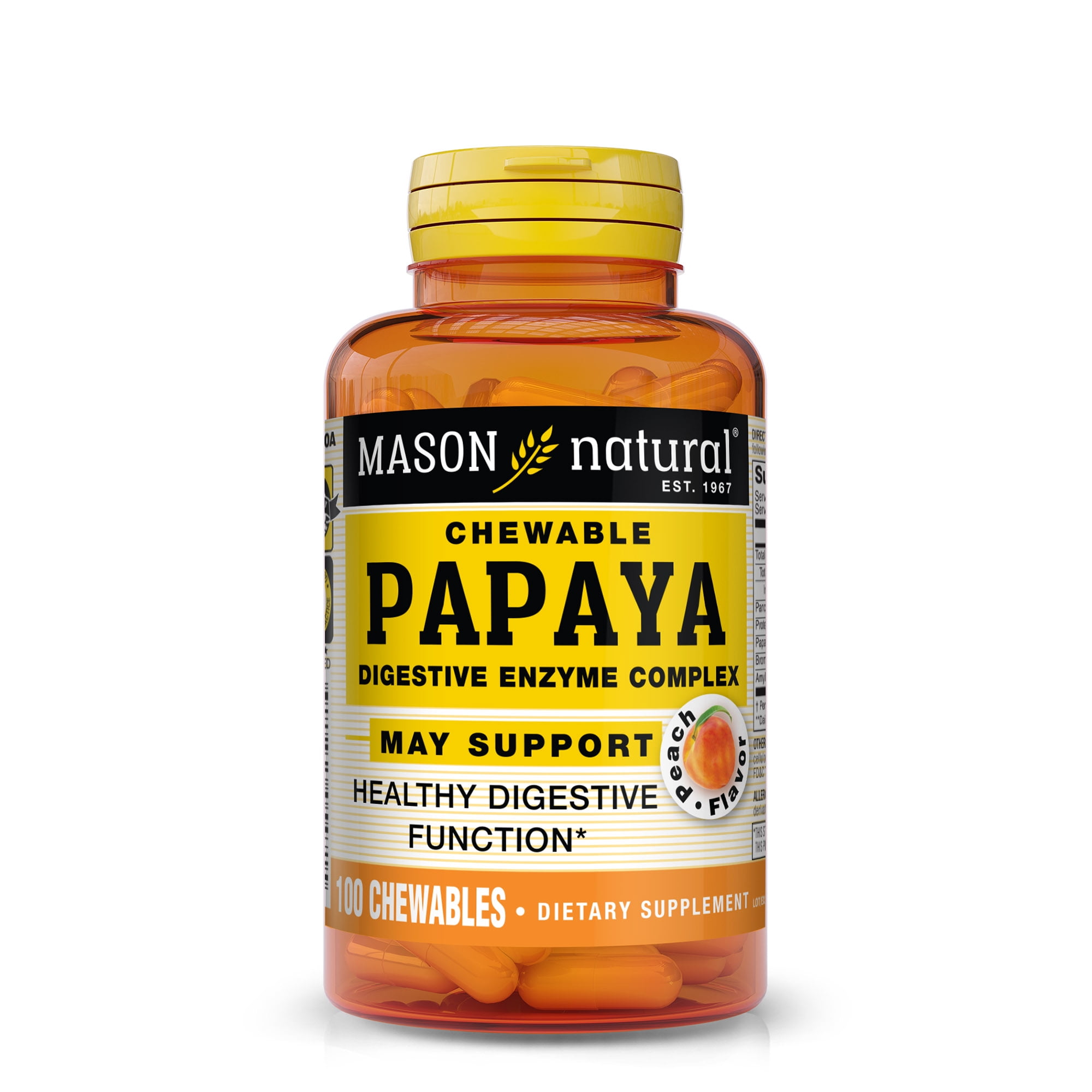 Mason Natural Papaya Enzymes Digestive Health, Nutrient Absorption
