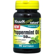 Mason Natural Peppermint Oil Enteric Coated Soft Gels, 50MG 90 ea Pack of 2