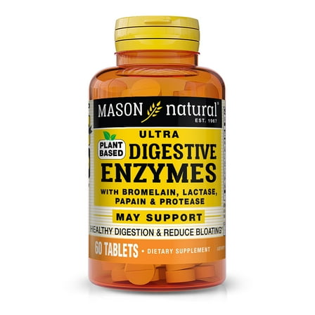 Mason Natural Plant-Based Ultra Digestive Enzymes 60 Tabs