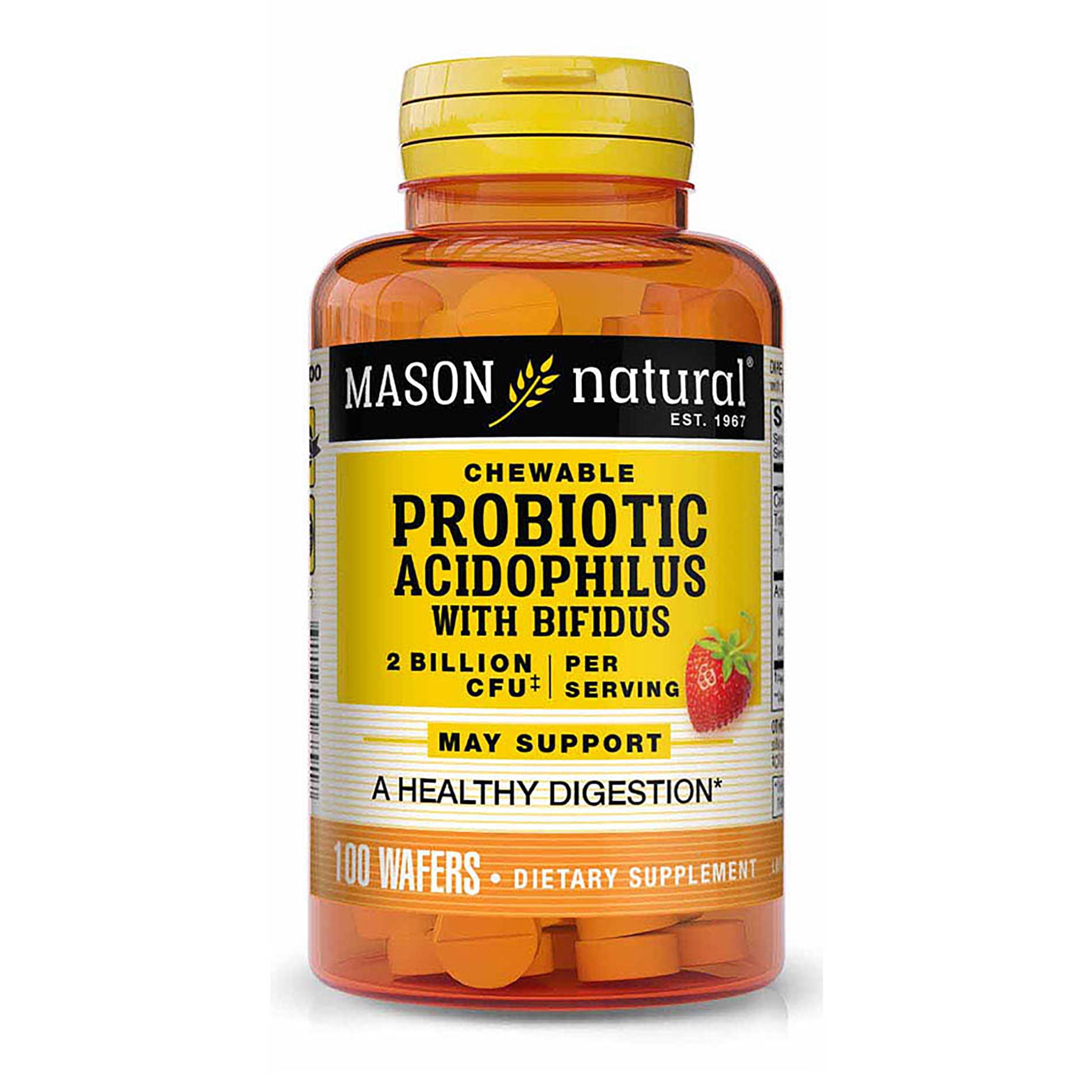 Mason Natural Probiotic Acidophilus with Bifidus 2 Billion CFU Per