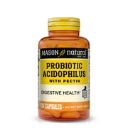 Mason Natural Acidophilus with Pectin and Calcium Supplement, Support a Healthy Digestion, 100 Capsules