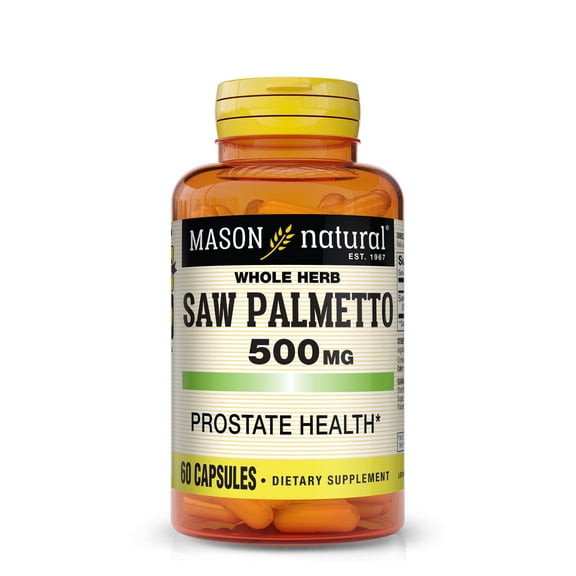 Mason Natural Saw Palmetto 500 mg, Unisex, 60 Capsules