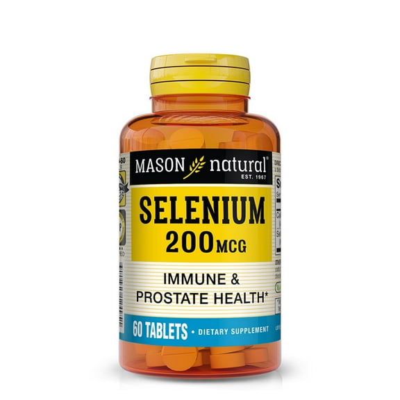 Mason Natural Selenium 200 Mcg, Supports Immune & Prostate Health, 60 Tablets