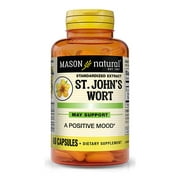 Mason Natural St. John's Wort - Promotes Mental Health & Positive mood, Herbal Supplement for Emotional Wellness, 60 Capsules