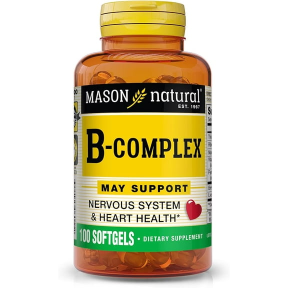 Mason Natural Super Vitamin B Complex Supports Healthy Cells, 60ct, 6-Pack