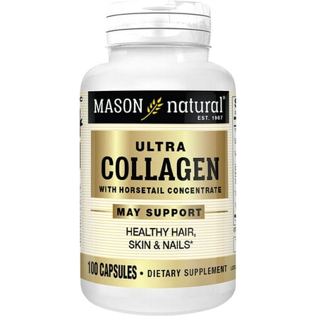 Mason Natural Ultra Collagen with Horsetail Concentrate - Supports Healthy Hair, Skin & Nails, Premium Beauty Supplement, 100 Capsules
