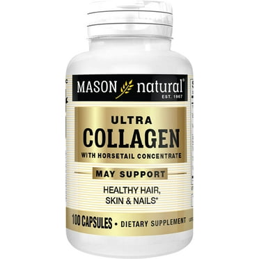 Mason Natural Ultra Collagen with Horsetail Concentrate - Supports Healthy Hair, Skin & Nails, Premium Beauty Supplement, 100 Capsules