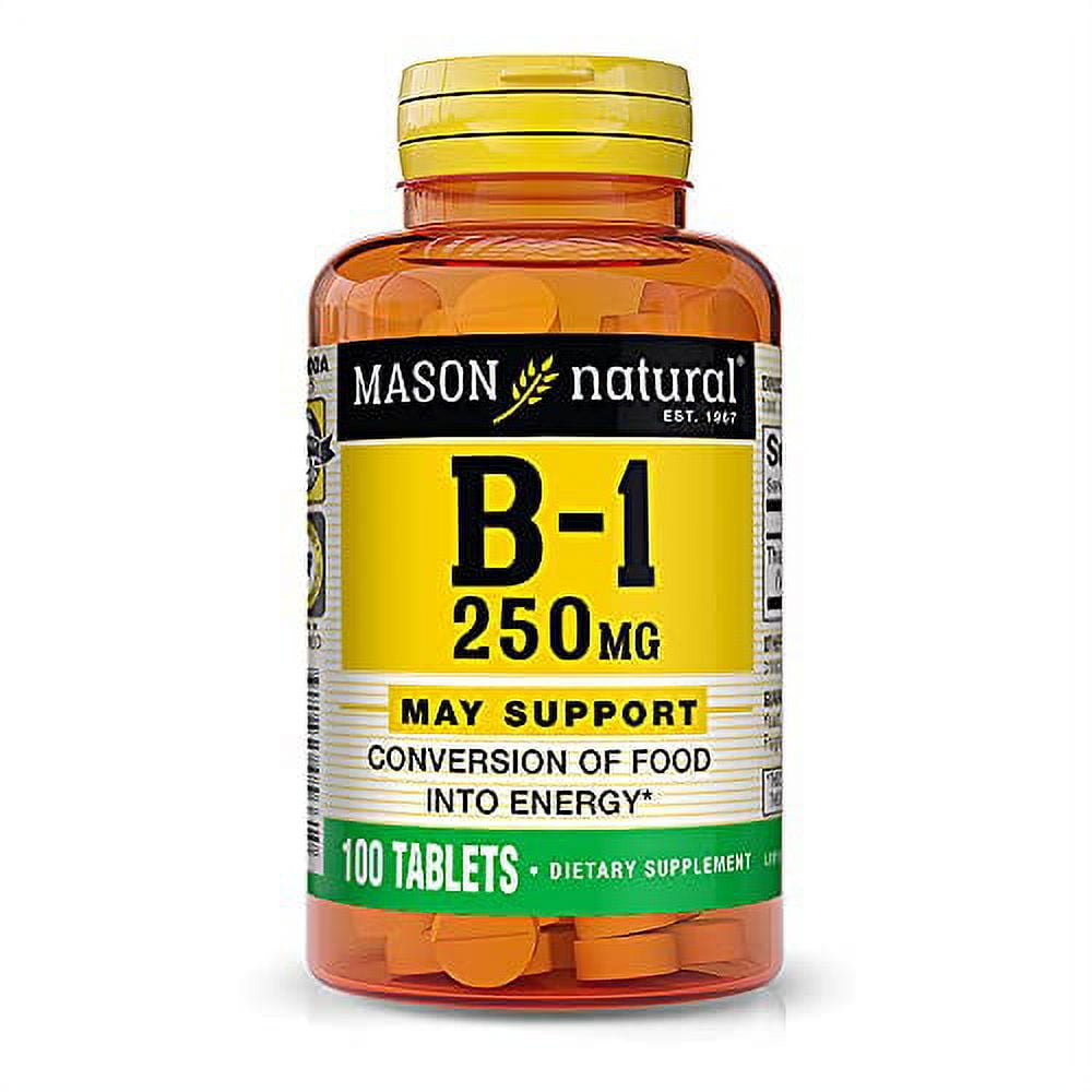 Mason Natural, Vitamin B1 Thiamine Tablets, 250 Mg, 100Count Bottle